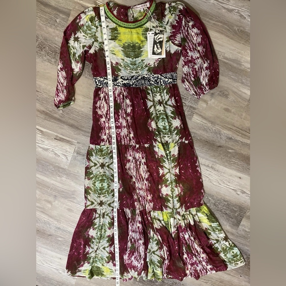 CONNOR & BLAKE Hand Crafted Tie Dye Splash Belinda Maxi Dress Women's Size Large - Picture 11 of 16